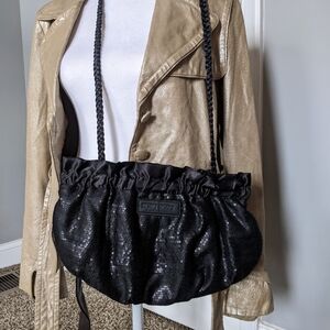 Y2K Bisou Bisou Black Sequined Bag